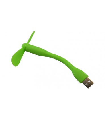 Вентилятор гибкий силиконовый USB OTG зеленый цвет (17154)
