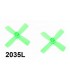 Пропеллеры лопасти квадрокоптера дрона HSKRC тройные левые 2035 L (14835)