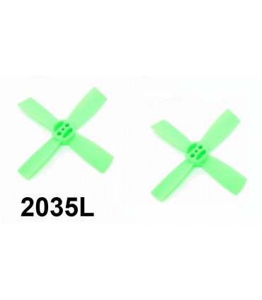 Пропеллеры лопасти квадрокоптера дрона HSKRC тройные левые 2035 L (14835)