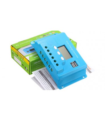 Контроллер заряда PWM 30A 12-24 с LCD и USB (10122)