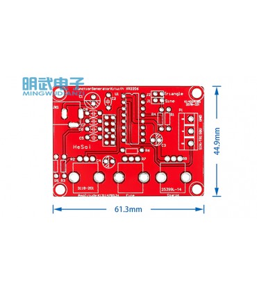 Функциональный генератор сигналов XR2206 комплект DIY 1Hz-1MHz (17515)