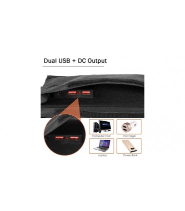Портативная солнечная панель Solar Bag W50F6 50W 2*USB DC18V (19423)