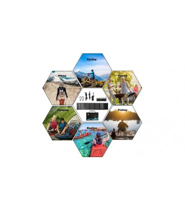 Портативная солнечная панель Solar Bag W50F6 50W 2*USB DC18V (19423)