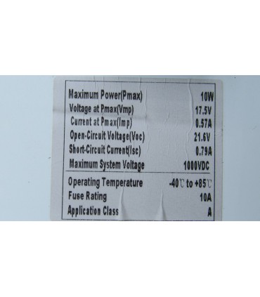 Солнечная панель поликристалл 10W 18V 35*25см (18913)