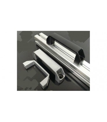 Алюминиевая ручка под профиль черная 180мм (16680)