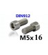 Болт метрический с шестигранной головкой DIN912 M5*16 (16139)