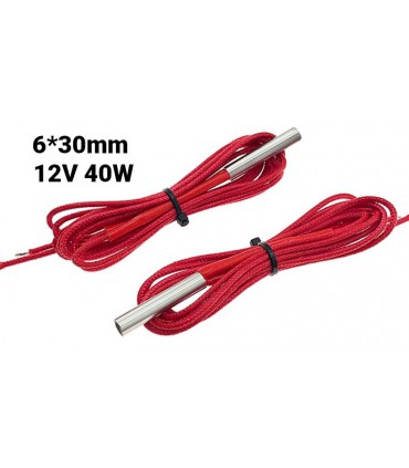 Нагреватель керамический 12V 40W для 3D-принтера 6*30mm (16241)
