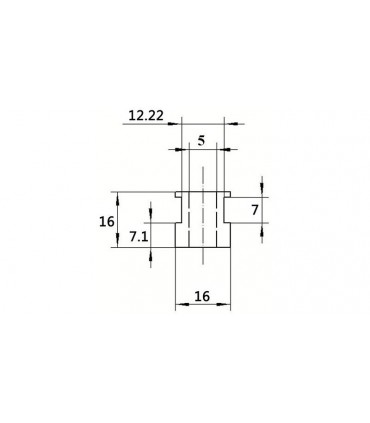 Зубчатый ролик шкив ремня GT2 5мм 20 зубов 3D-принтера (12311)