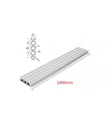 Станочный профиль алюминиевый 20*80мм 2080 1м ЧПУ 3D-принтер (14704)