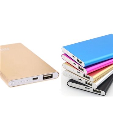 Powerbank slim павербанк тонкий Mi золотистий 5V 1A 4000mAh (15696)