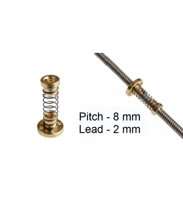 Гайка T8 с аммортизацией люфта 8*2мм для 3D-принтера (14988)
