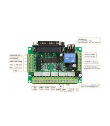 Интерфейсная плата управления 5осей Mach3 USB (10690)
