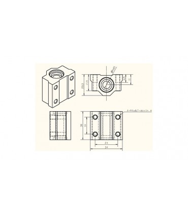 Подшипник линейный SCS8UU для 3D-принтера ЧПУ (12110)