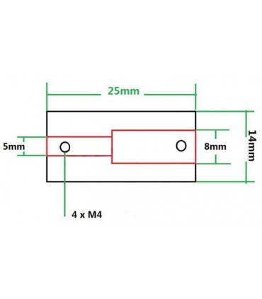 Муфта жесткая алюминиевая 5*8мм 3D-принтер ЧПУ (12117)