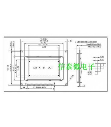Графический дисплей WG12864B 12864 128*64 Arduino 3D-принтер (14546)