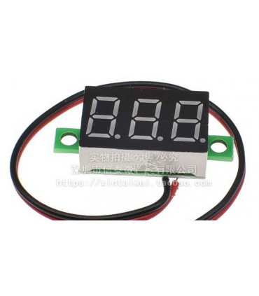 Миниатюрный цифровой вольтметр постоянного тока 0.28 4.5-30V (18613)