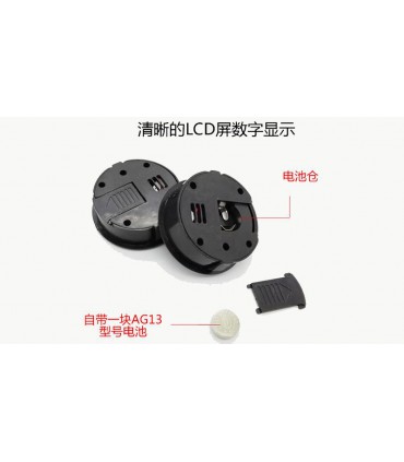 Цифровой гигрометр термометр круглый комнатный 45мм (16265)