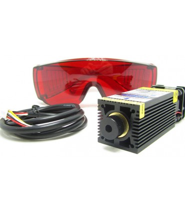 Лазерный модуль с драйвером и вентилятором 3pin PWM 450nm 3.5W (15987)