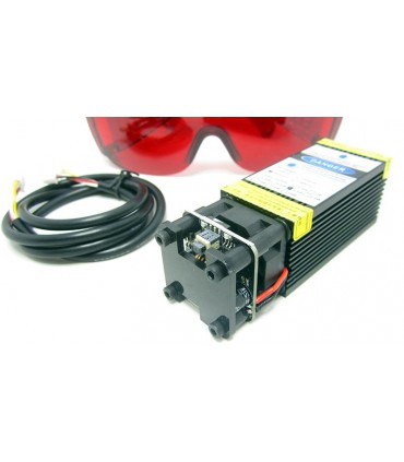 Лазерный модуль с драйвером и вентилятором 3pin PWM 450nm 3.5W (15987)