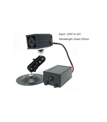 Лазерный модуль 50mW с алюминиевой подставкой и блоком питания 12V (16133)