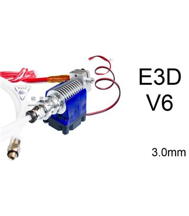 Экструдер для 3D-принтера E3D V6 длинный 3мм с трубкой и вентилятором (15908)