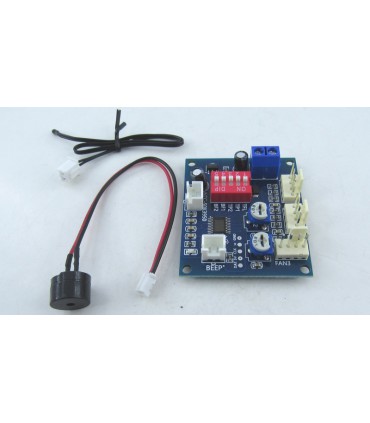 Термостат с контроллером кулера регулятор скорости вентилятора на 3 выхода 12V (19004)