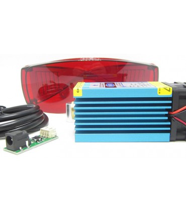 Лазерный модуль с драйвером и вентилятором 3pin PWM 450nm 15W (15990)