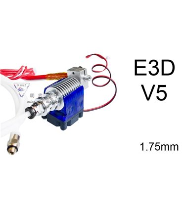 Экструдер для 3D-принтера E3D V5 длинный 1.75мм с трубкой и вентилятором (15907)