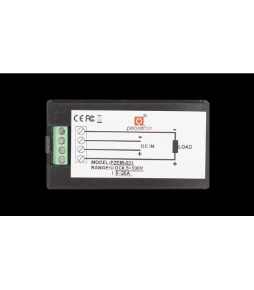 Ваттметр вольтметр амперметр DC 6.5-100V 20A PEACEFAIR PZEM-031 (10263)