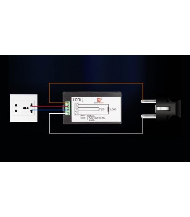 Счетчик электричества ваттметр AC 80-260V 20A PEACEFAIR PZEM-021 (10539)