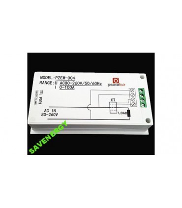 Счетчик электричества ваттметр AC 80-260V 100A TTL (10059)