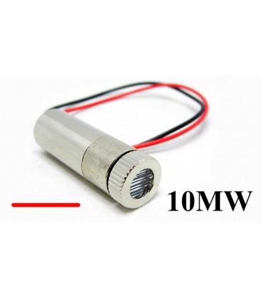 Лазерный модуль лазер 10mw линия красный 12мм с фокусировкой (15778)
