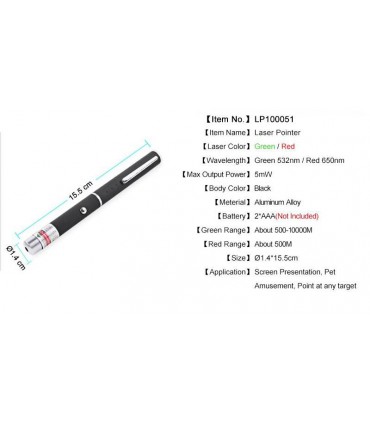 Лазерная указка стилус ручка 5mW красный цвет (15611)