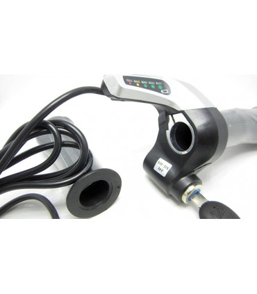 Комплект ручка газа с индикатором заряда и замком зажигания 36V (15193)