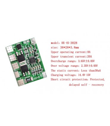 Плата защиты контроллер аккумулятора LiFePo 4S 8A (17023)