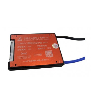 Плата защиты заряда разряда BMS Daly Li-Ion 60V 30A 17S 80*60*12mm (17167)
