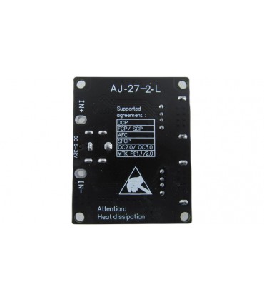 Преобразователь понижающий QC2.0 QC3.0 быстрая зарядка 2*USB FCP (18693)