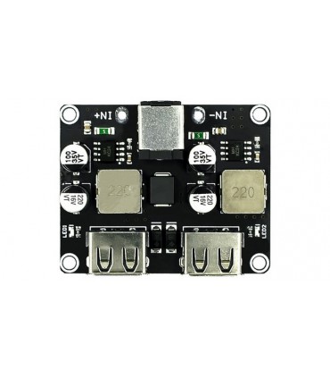 Преобразователь понижающий QC2.0 QC3.0 быстрая зарядка 2*USB FCP (18693)