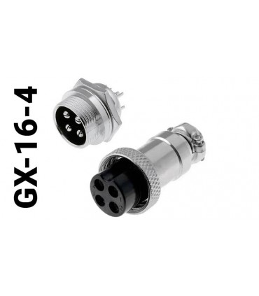 Разъем цилиндрический для зарядки электровелосипеда GX16-4 (16170)