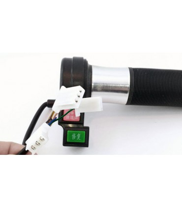 Универсальная ручка газа велосипеда с переключателем и кнопкой серый комплект (16705)