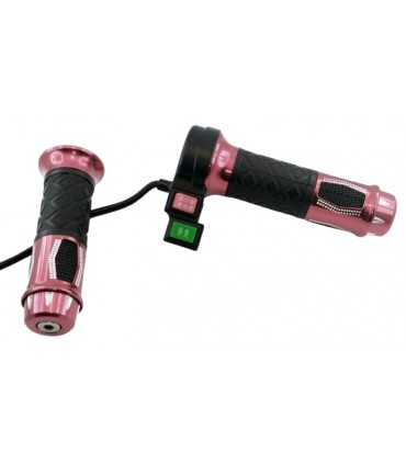 Универсальная ручка газа велосипеда с переключателем и кнопкой красный комплект (16706)