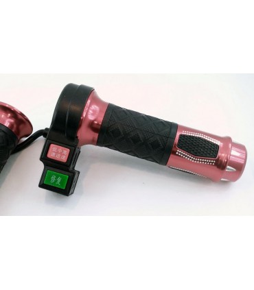 Универсальная ручка газа велосипеда с переключателем и кнопкой красный комплект (16706)