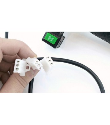 Универсальная ручка газа велосипеда с переключателем и кнопкой золотой комплект (16708)