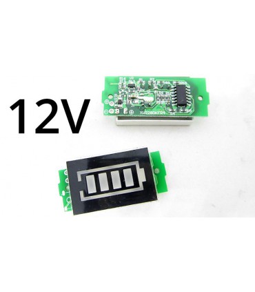 Индикатор заряда аккумулятора 12V синий цвет (15684)