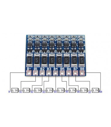 Балансир активный для LiIon аккумуляторов 8S 4.2V (17808)