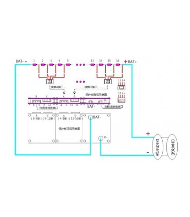 Плата защиты BMS литий-титанат LiTo 22S 50A (15352)