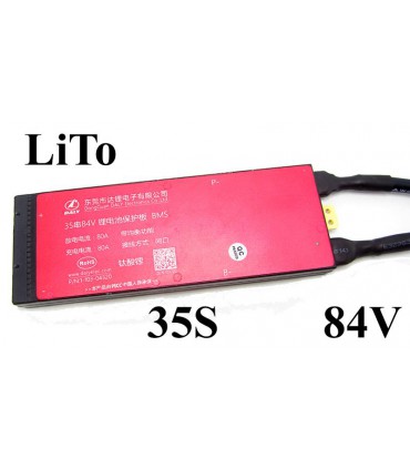 Плата защиты балансир BMS литий титанат аккумулятора LiTo 35S 84V 80A (14980)