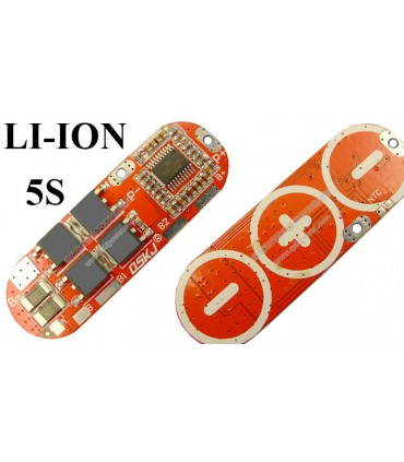 Плата защиты аккумулятора контролер шуруповерта Li-Ion Li-Po 5S 18V 20A (15717)