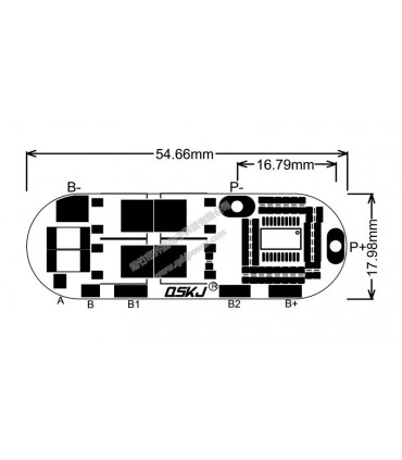 Плата защиты аккумулятора контролер шуруповерта Li-Ion Li-Po 5S 18V 20A (15717)