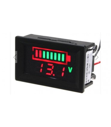 Индикатор заряда свинцово-кислотного аккумулятора с вольтметром (12707)